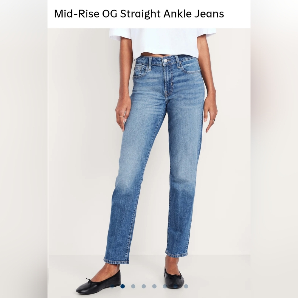 Old Navy Blue Straight Leg Jeans Timeless Style